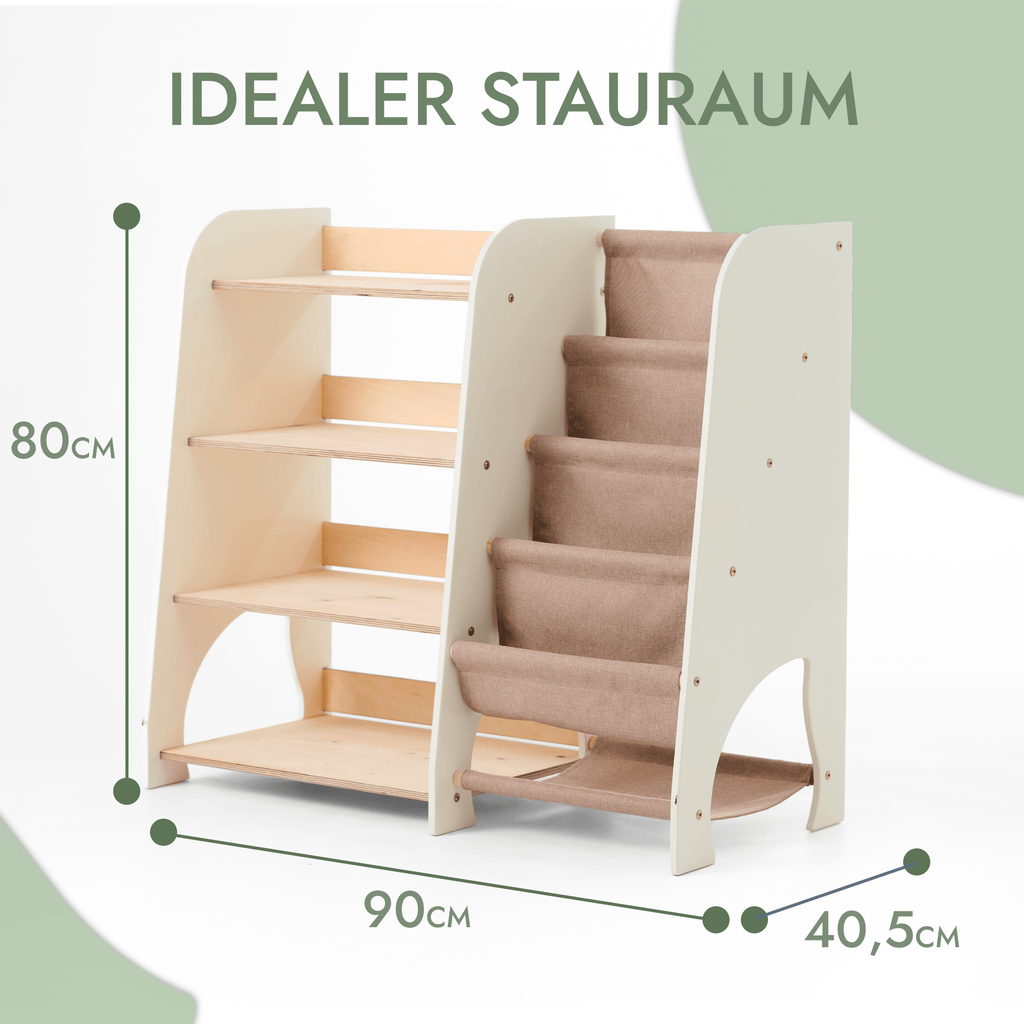 2in1 Montessori-Regal für Bücher und Spielzeug-1