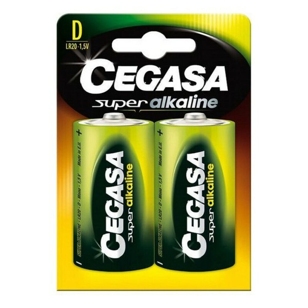 Alkaline Batteries Cegasa Bl.LR20 D 1,5V (2 uds) (12 Units)-1