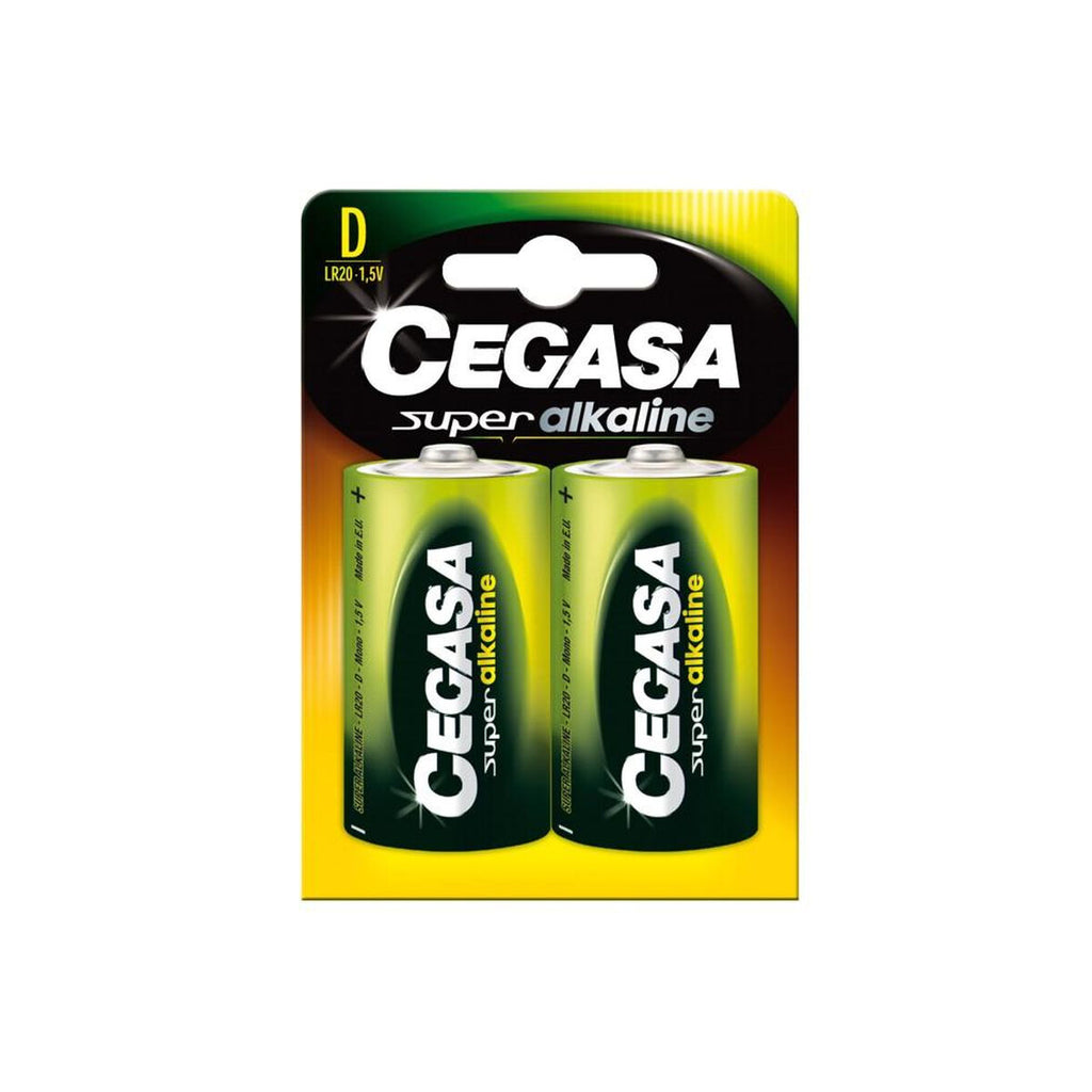 Alkaline Batteries Cegasa Bl.LR20 D 1,5V (2 uds) (12 Units)-0