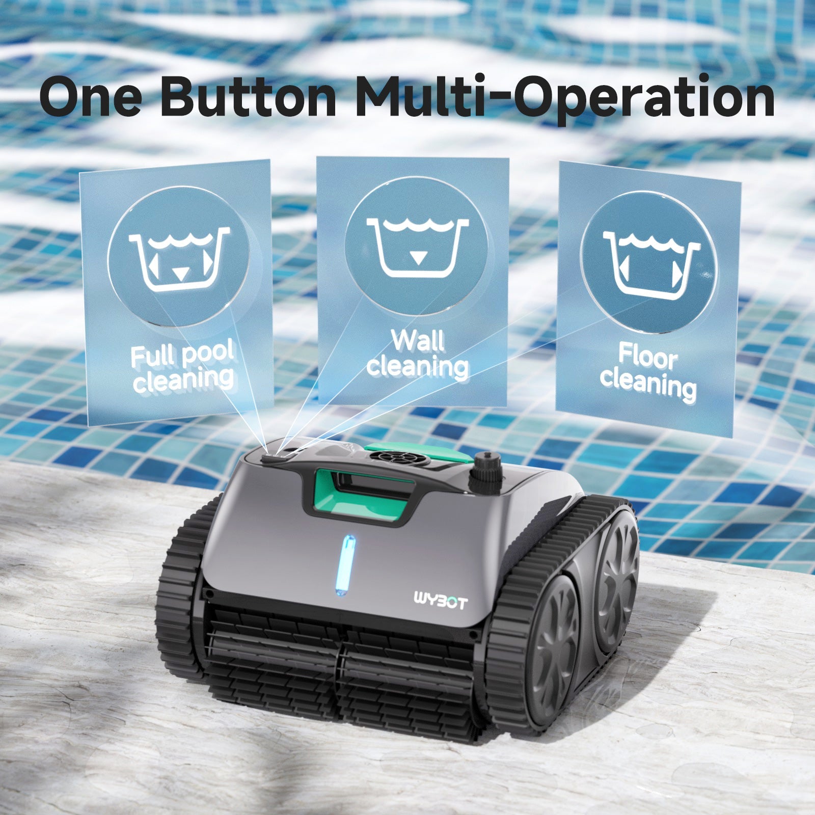 WYBOT C1 Pro Robotic Pool Cleaner Vacuum with APP-2