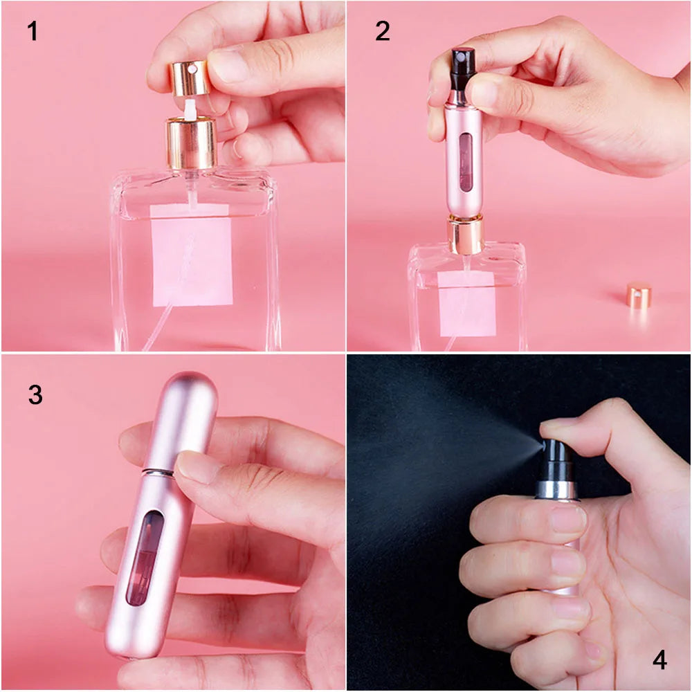 Travel-Ready 8/5Ml Perfume Atomizer: Sleek Aluminum Refillable Spray Bottle for Your Favorite Fragrances